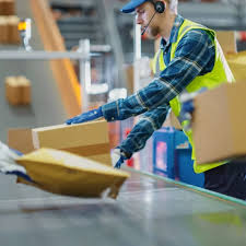 Modern warehouse facility with loading docks